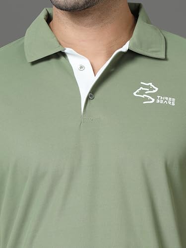 Image of Polo Neck Cotton Blend T-Shirt