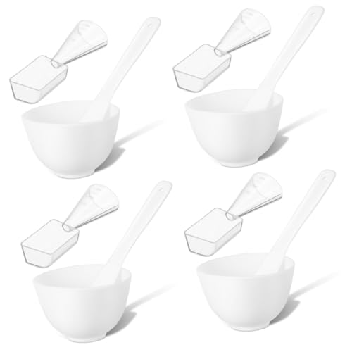 minkissy Facial Mask Mixing Bowl Silicone Bowl Set Mud Mask Applicator Professional Beauty Tool