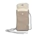 Zwei Handytasche zum Umhängen Mademoiselle.M MP30 Smartphone-Etui & Geldbörse 2-in-1, umlaufender Reißverschluss, längenverstellbarer Riemen, Mini-Handtasche 19 x 10 x 3 cm (Nubuk-Blue)