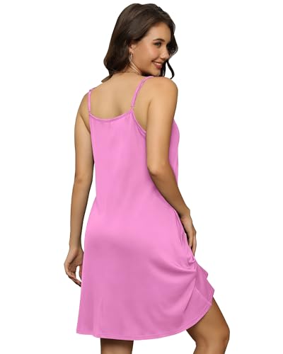 Image of elescat Womens Summer Dresses Spaghetti Strap V Neck Casual Sleeveless Sundress Beach Cover Ups with Pockets 2026