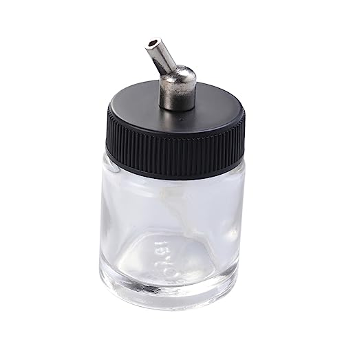 HOMSFOU Professional Airbrush Paint Bottles 22cc Glass Pot Brush Airbrush Bottles Caps for ()