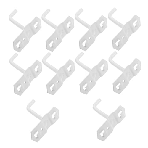 STOBAZA Hole Wall Display Hooks 10pcs Heavy Duty Pegboard Shelf Hooks for DIY Decor Multi-use Storage Brackets