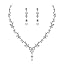 22-CZ Necklace Set with Pearls