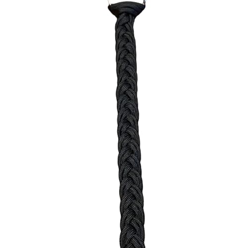 10" Braided Air Horn Pull Cord, Black Paracord Lanyard