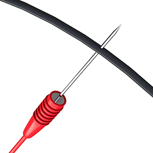 Goupchn Multimeter Test Leads Kit with Alligator Clips, Wire Piercing Probes, Banana Plug to Mini Grabber Test Hook Clips Wire, Replaceable Precision Sharp Probes Set for Electrical Testing