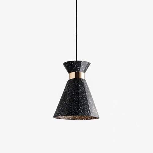 Lámpara Colgante de Cemento de Color E27, Moderna y Sencilla lámpara Colgante de terrazo Industrial - Lámpara Colgante de hormigón con Personalidad artística para Bar, Dormitorio, lámpara de Noch