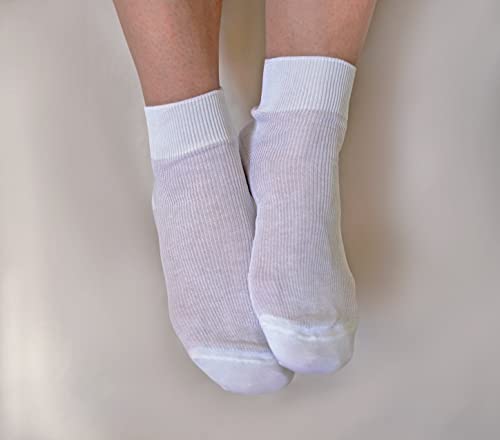 100% Mercerized Cotton Filo di Scozia Women's Ankle Socks 3-Pack. Made in Italy2