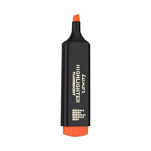 Image of Luxor Highlighter in Orange, Pack of 10, Ideal for Eye-Catching Summaries and Quick Notes