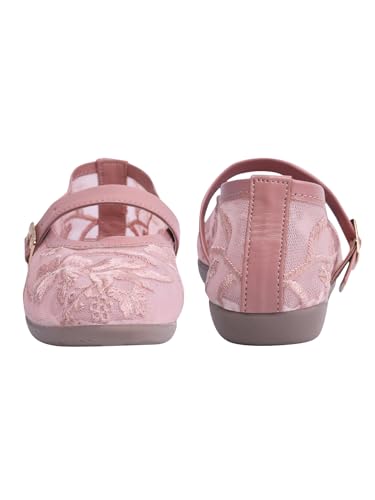 Image of Shoetopia Women's Embroidered Belly Shoes - Soft Comfortable Flats with Adjustable Strap | Traditional Floral Design for Casual & Ethnic Footwear