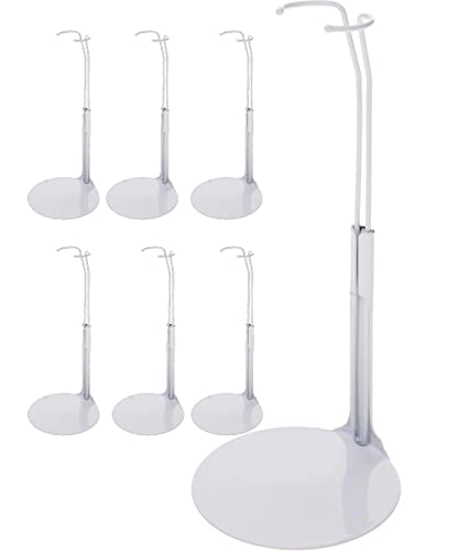 Image of Doll Stand 2201 - White Doll Stand for 11 inch to 12 inch Small-Waisted Fashion Dolls, 6-Pack