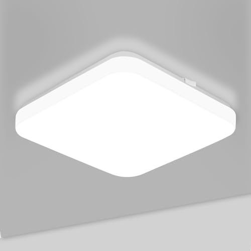 Lepro Ceiling Lights 24W, 2400lm Super Bright Square LED Ceiling Light, Daylight White 5000K, IP44 Waterproof Bathroom Light, for Office, Living Room,