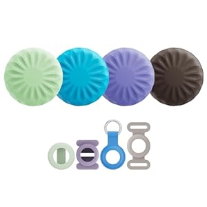 Air Tags-4 Pack Item Finders Work for Apple Find My APP(iOS Only) Tracker Tags for Keys, Luggage, Backpack etc,Waterproof Airtag Holder Keychain 4 PCS. (Not for Android)