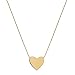 14k Yellow Gold Floating Heart Pendant Necklace, 17"