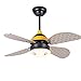 YAMMY Fan Light- Premium Creative LED Kids Room Personality Ventilatore da soffitto Simple Fan- Lampadario Ristorante Camera da Letto L (Plafoniera)