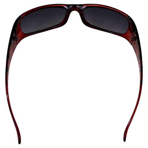 AlterImage Boardwalk Fashion Motorcycle Retro Sunglasses for Women Wraparound Red Frame w/Gradient Smoke Lenses4