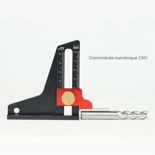 Jauge de Hauteur en Alliage D'aluminium, Plage de Mesure de 0 à 50mm, Jauge de Profondeur, Outils pour le Travail du Bois, Table de Scie, Règle de Réglage de la Machine de