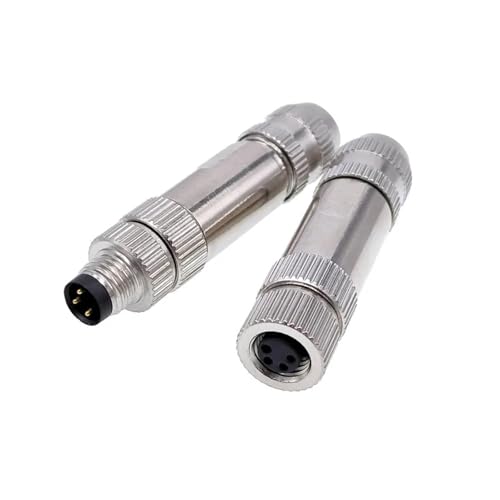 Conector M8 de 4 pines en ángulo con conexión de tornillo sin soldadura de metal IP68