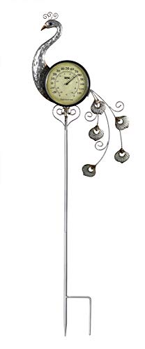 Poolmaster 54581 Outdoor Thermometer Garden Stake, Peacock, Multi #TOP1