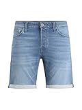 JACK & JONES Pantalones Vaqueros Cortos para Hombre, Corte Regular, Azul Denim., XXL