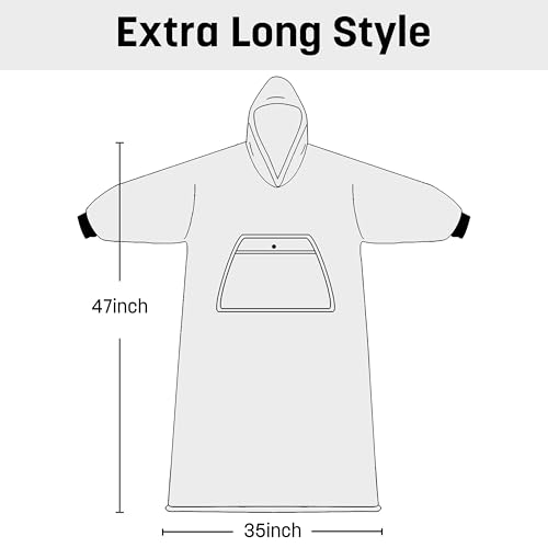 Image of Catalonia Oversized Hoodie Blanket Sweatshirt, Comfortable Sherpa Giant Pullover with Large Front Pocket for Adults Men Women Teenagers Wife Girlfriend