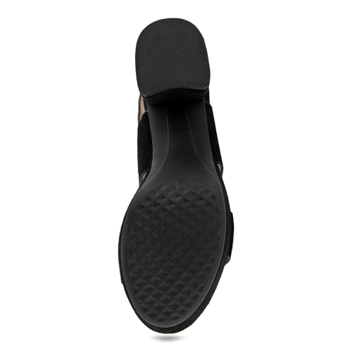 AEROSOLES Women's Camera Platform Heeled Sandal, Black Suede, 8.5 Wide4