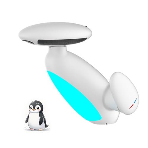 Yalsfowe Wasserhahn Bad 4 Modus, LED Waschtischarmatur mit ausziehbarer brause, Wasserfall Mischbatterie Bad, 360° Drehbar, Kreativer Wasserhahn Waschbecken mit mehrfarbige beleuchtung (White)