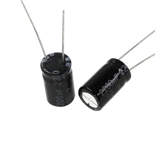 Condensateur électrolytique 2200uF 10V radial 10x16mm pour circuit imprimé - Lot de 10 pièces