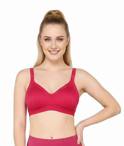 Womens T-Shirt Bra Non-Padded Wireless Support Bra Everyday Activewear-image-24