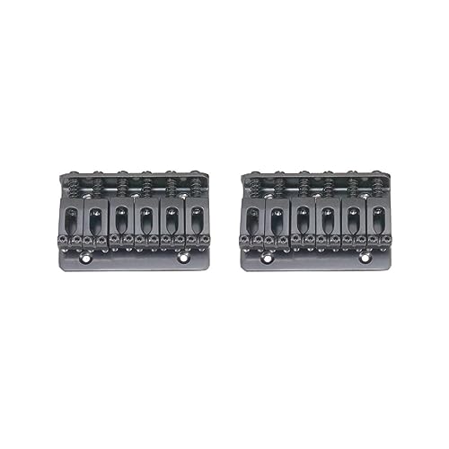 2のセットセット トップロード コンケーブ サドル 6 弦ブリッジ エレキギター用 黒の, 黒