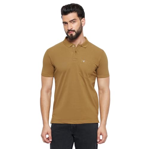 Image of NEVA Men's Regular Fit Half Sleeve Polo Neck T-Shirt with Chest Pocket