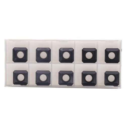 Image of 3.15 inch /80mm Cutting Dia 5-Flute KM12 80-27-5T Face Mill Shell Cutter Set | 45 Indexable Face Mill, R8 FMB27 7 /16-20UNF Shank Face End Mill Arbor with 10Pcs SEKT1204 Carbide Inserts and T20 Wrench