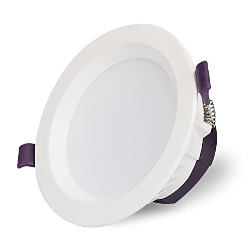 DLHH Focos empotrables de Interior, bañadores de Pared de Panel Redondo Blanco, focos con Cuerpo de lámpara de Aluminio, Luces de Techo de Cocina Simples para Pasillo, Sala de Estar, do
