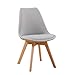 Produktbild Massivholz-Dining Chair, Stoff Zurück Ineinander greifen-Stuhl Negotiation Schreibtisch Stuhl Küche Frühstück Zähler Conservatory Café Pub (Size : Black)