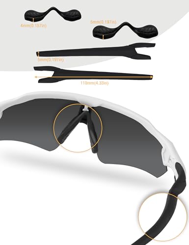 Image of Bowyer Replacement Rubber Kits Compatible with Oakley Radar EV Pitch OO9211 / Path OO9208 / Path Asian Fit OO9275 Sunglass