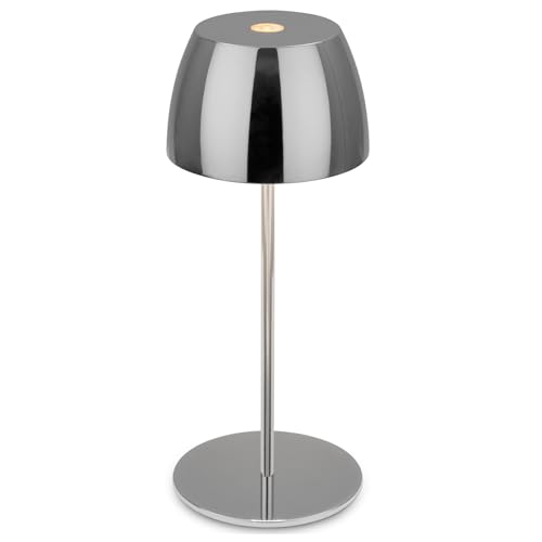 BRILONER - Mini lampe de table LED sans fil IP44 avec touche, variateur continu, batterie et source lumineuse interchangeables, lampe de chevet, salon, lampe...
