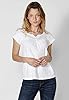 Koroshi Women's White Sweetheart Neckline Cotton Short Sleeve T-Shirt, White, white, M #4