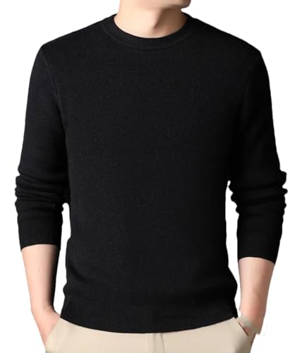 Men's Mock Neck Sweater Regular Fit Long Sleeve Solid Cotton Casual Knit Pullover Sweater