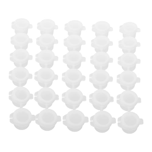 Angoily 30 piezas Botes Pequeños para Vacíos con Tapa Recipientes Transparentes para Almacenamiento Seguro de Pigmentos para Acuarelas Cosméticos y Manualidades