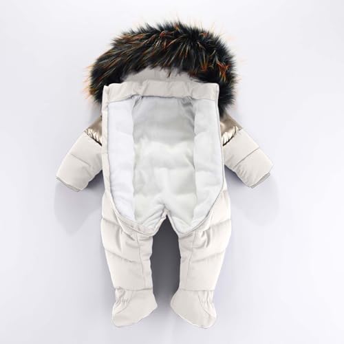Combinaison de neige bébé garçon 0-3 mois blanche - 3