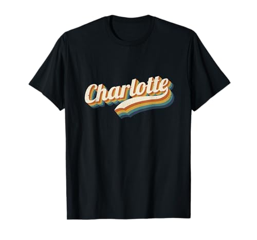 Vintage Charlotte Nombre Personalizado Charlotte Camiseta