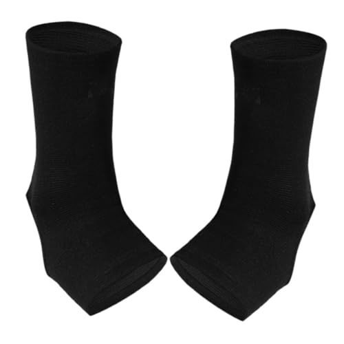 Beavorty 1 Pair Compression Brace for Sports Ankle Support Sleeve Stable Nonslip for Basketball Soccer Adult Size Black Ankle Guard for Sprained Ankles