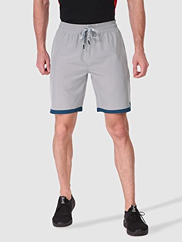 Image of FITINC N.S Lycra Self-Designed Shorts for Men with Both Sides Zipper Pockets