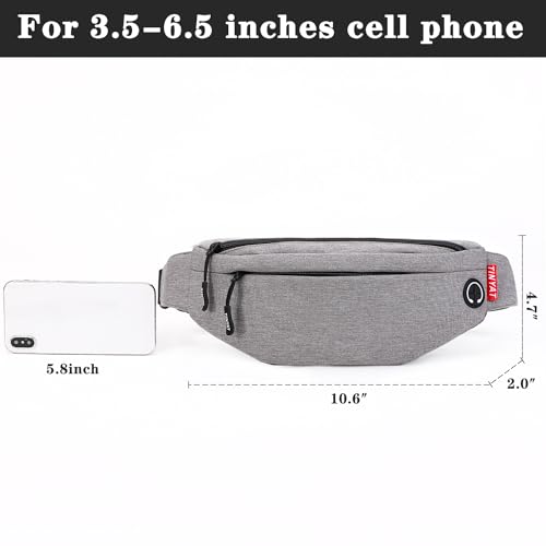 TINYAT Gürteltasche Hüfttasche Männer Frauen Sling Pocket Sport Laufen Kopfhörer Jack Wandern Gehen Hund Reisen Super Light, T2003