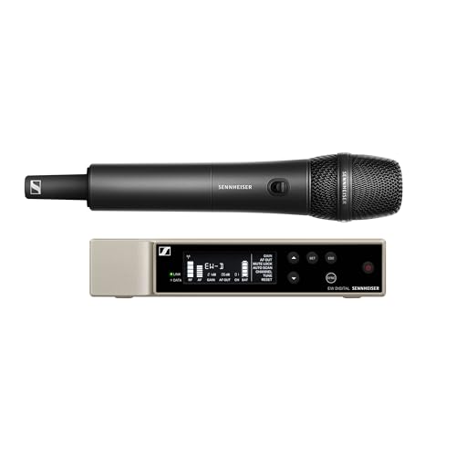Set di microfoni palmari digitali wireless all-in-one per cantanti e speaker con capsula e 835 (dinamica, cardioide) Q1-6 (470.2 - 526 MHz)
