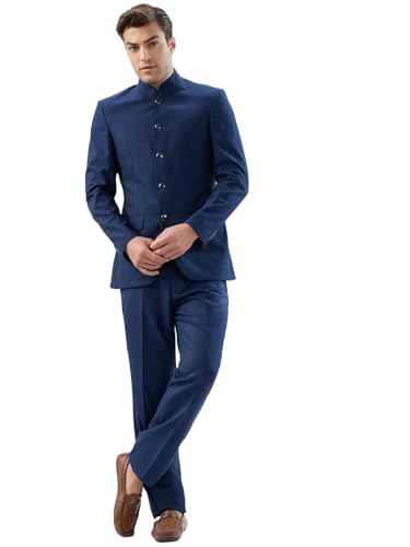 Image of Raymond Contemporary Fit Dark Blue Suit For Men