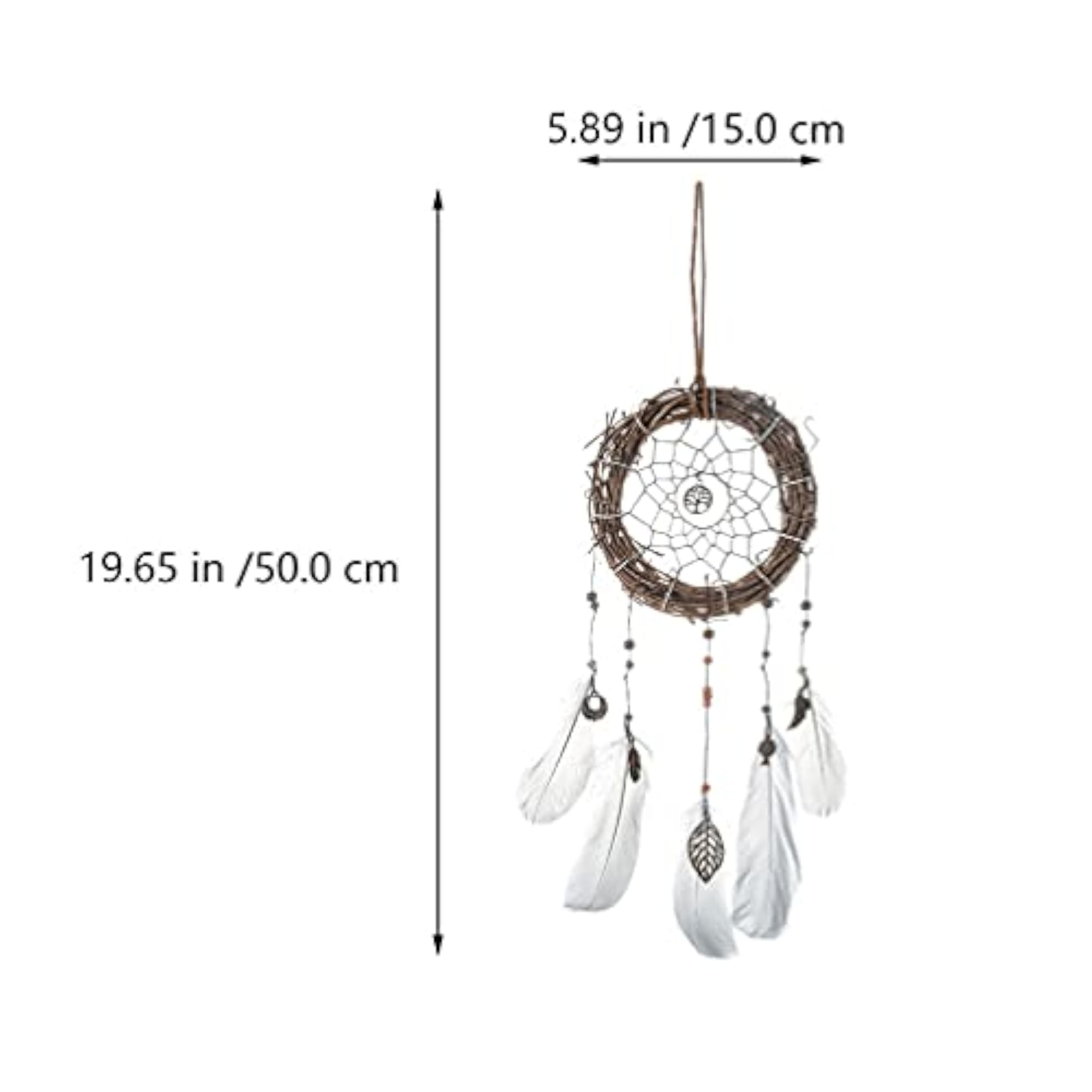 Dream Catcher with LED Lights Handmade Feather Wall Hanging