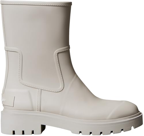 Calvin Klein Bottes de Pluie Femme Mid Rubber Chunky, Ivoire (Chateau), 38