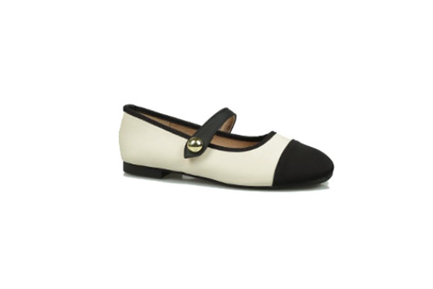 Women's Classic Mary Jane & Ballet Flats - Premium Leather Dress Shoes, Business Office Round Toe Black Flats for Women