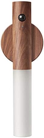 FR.Tooc Motion Sensor Night Light, Motion Activated Wall Lights Battery Operated,Rechargeable Wireless Wall Light,Suitable for Corridors, Stairs, Bedrooms (Walnut Wood 1PC)