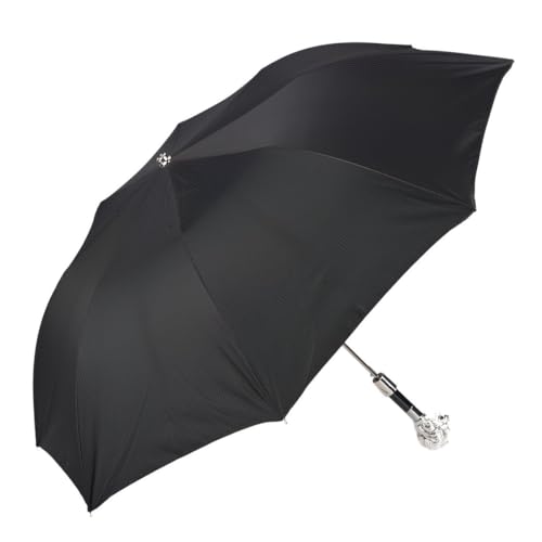 Parapluie pliable argenté Pasotti Lion automatique cadeau d'exception